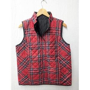 Belle by Kim Gravel Jingle Belles Totally Tartan Reversible Vest Size Medium